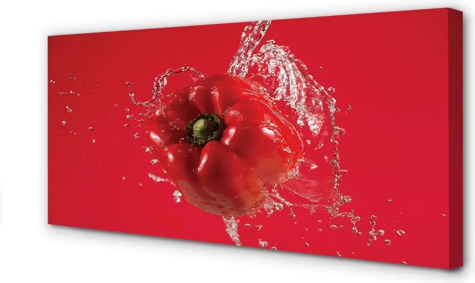 Duży obraz na płótnie Papryka Zanurzone w Wodzie