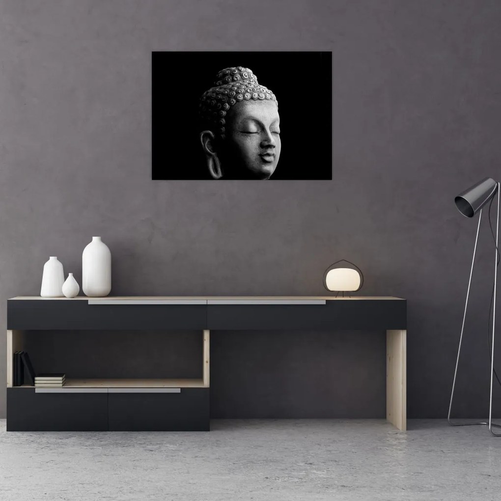 Obraz na szkle - Budda, portret (70x50 cm)