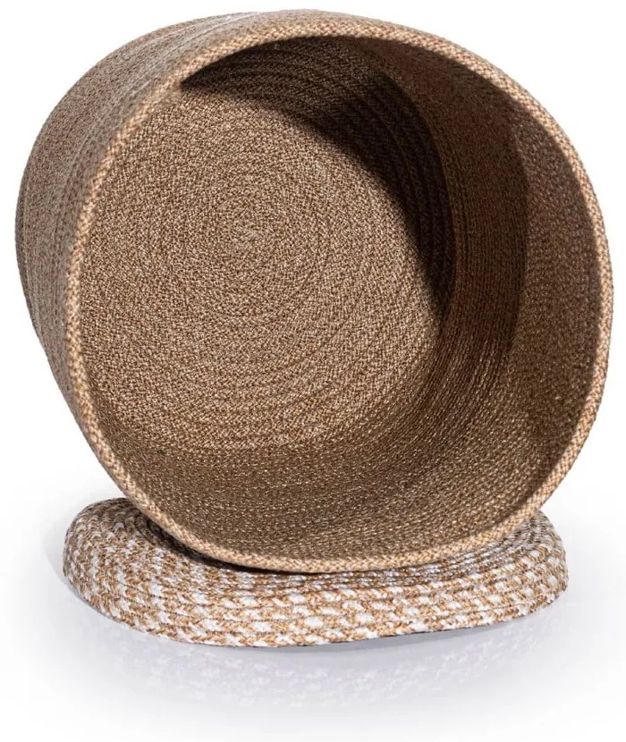 Beżowy tekstylny pojemnik z pokrywką 36x45x50 cm – Mioli Decor