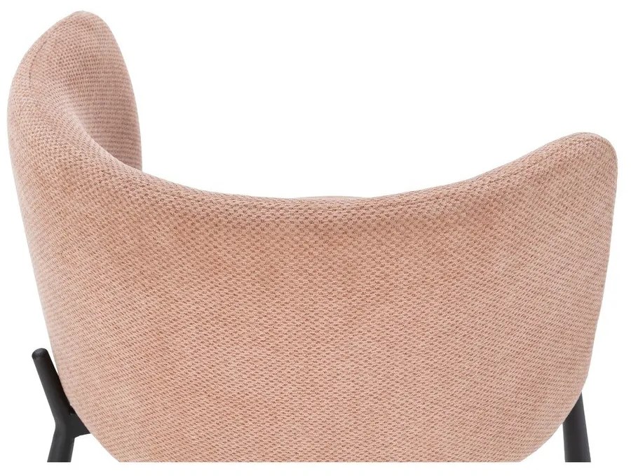 Brzoskwiniowe tapicerowane fotele jadalniane zestaw 2 szt. Ginny – MOME