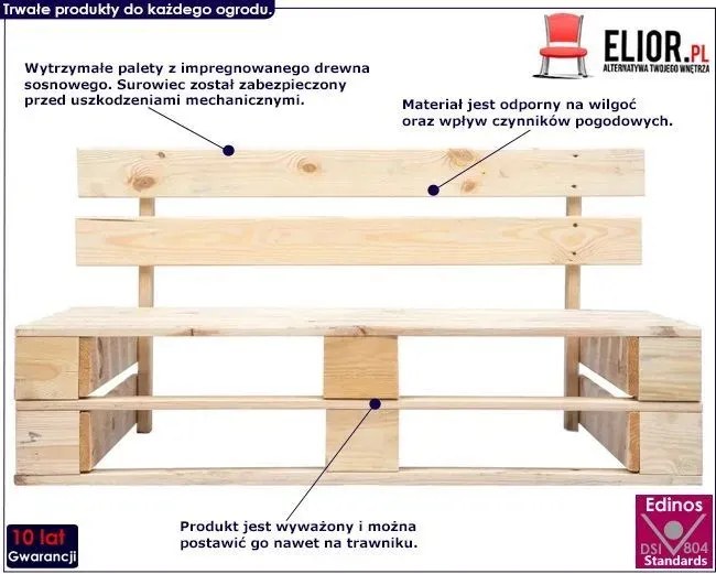 Ławka ogrodowa z palet - Olefix 2X