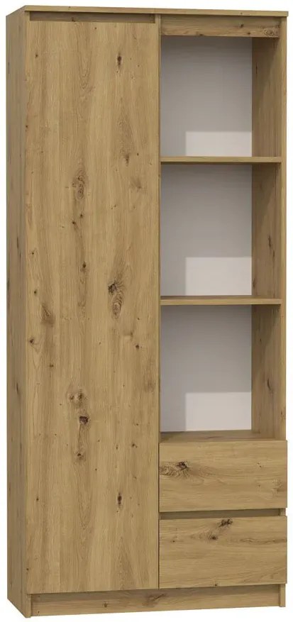 Wysoki Regał Nowoczesny Dąb Artisan D7-D22