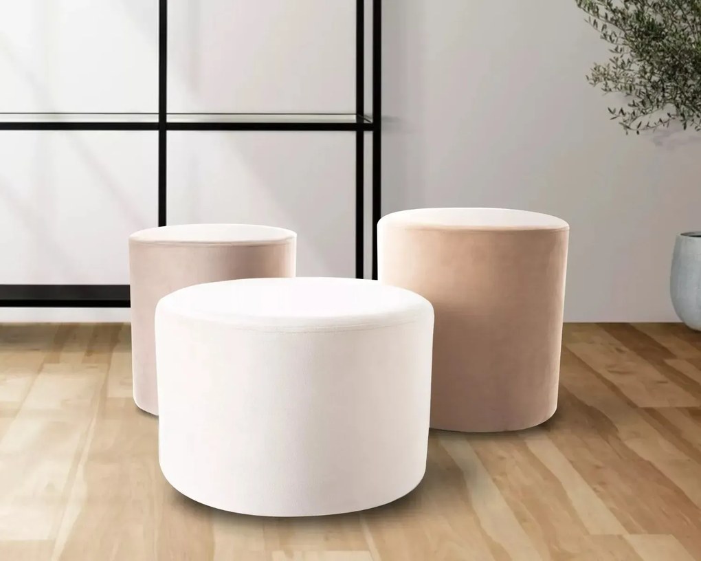 PUF DOTI C VELVET BEŻ BLUVEL 28 FI33 SIGNAL