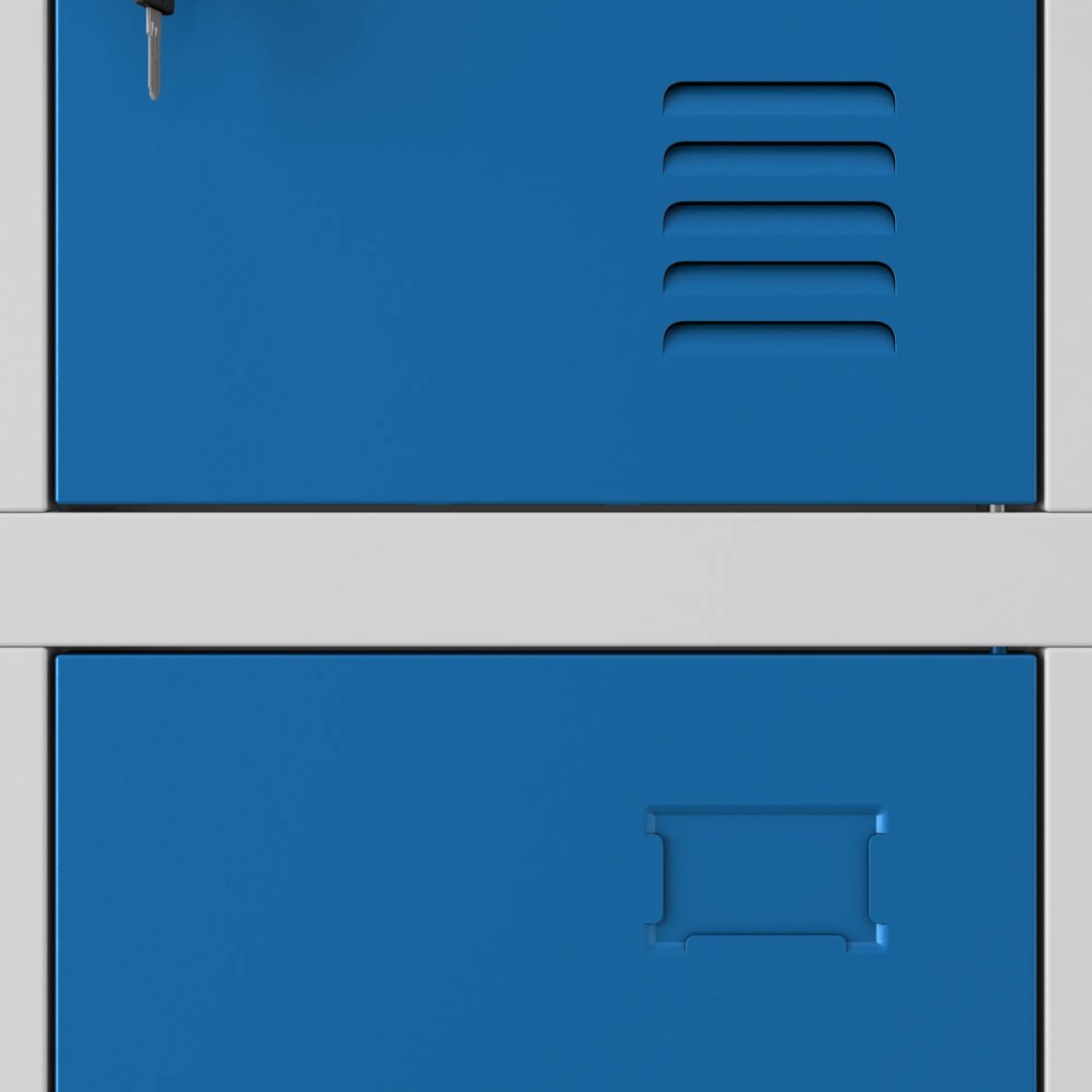 Szafka skrytkowa socjalna BHP szaro-niebieska: MARCIN, 900 x 1850 x 400 mm