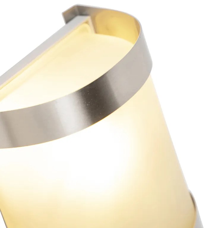 Nowoczesna lampa ścienna zewnętrzna ze stali nierdzewnej z czujnikiem ruchu IP44 - Mira