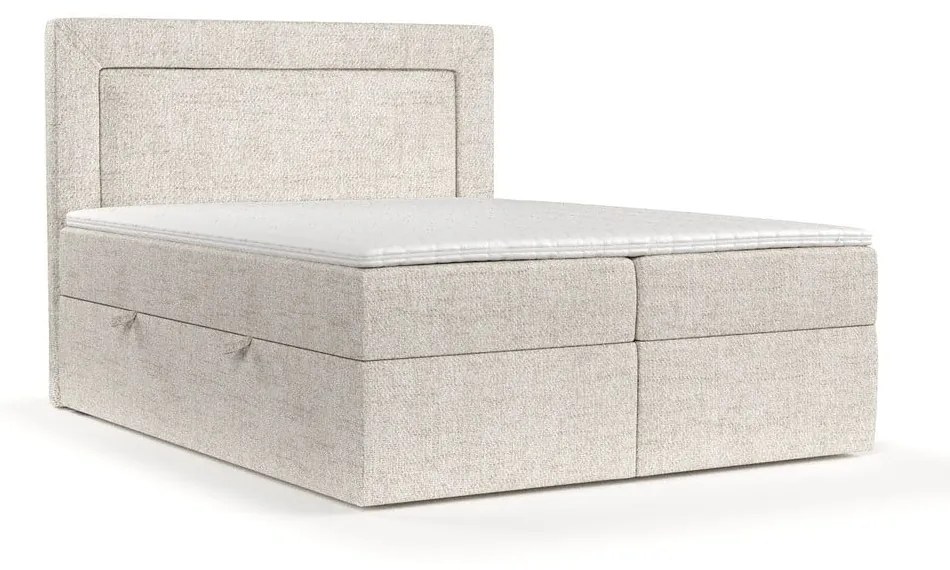 Kremowe łóżko boxspring ze schowkiem 140x200 cm Imagine – Maison de Rêve