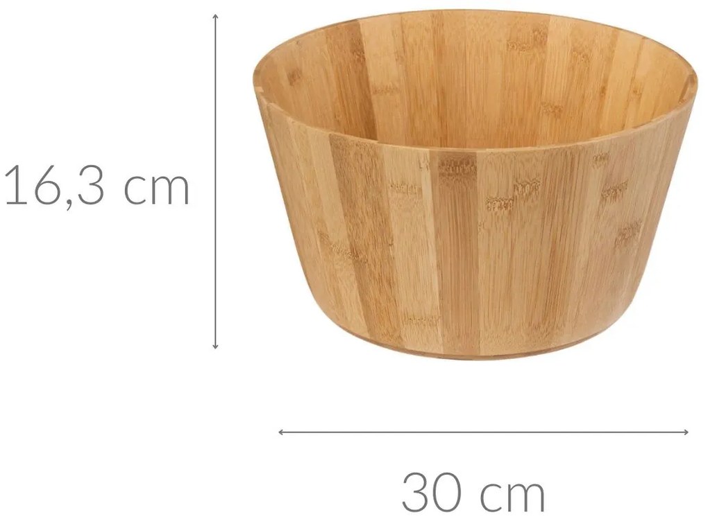 Misa bambusowa na sałatkę, bowle, Ø 30 cm