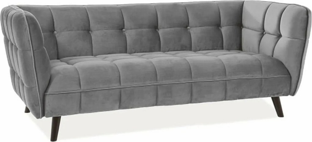 Sofa CASTELLO VELVET 3 szara