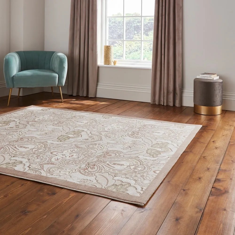 Kremowy dywan 200x290 cm Damask Bronze – Think Rugs