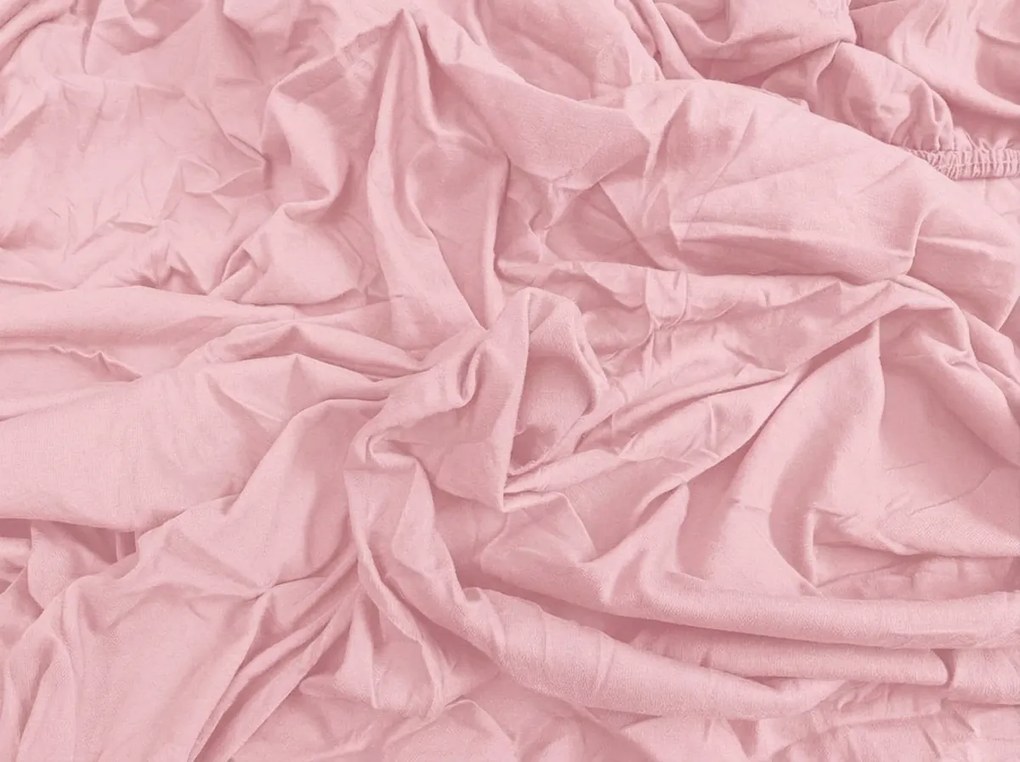 PrzytulneMieszkanie.pl Jersey prześcieradło różowe 90 x 200 cm