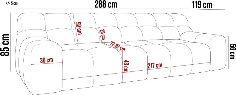 Sofa kanapa CAMPILE z elektryczną regulacją siedziska WERSAL