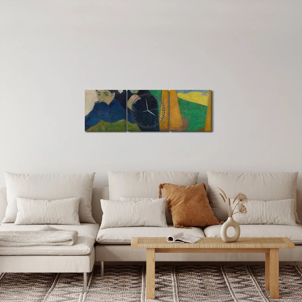 Obraz - Paul Gauguin, Arlésiennes (Mistral) , reprodukcje (z zegarem) (90x30 cm)