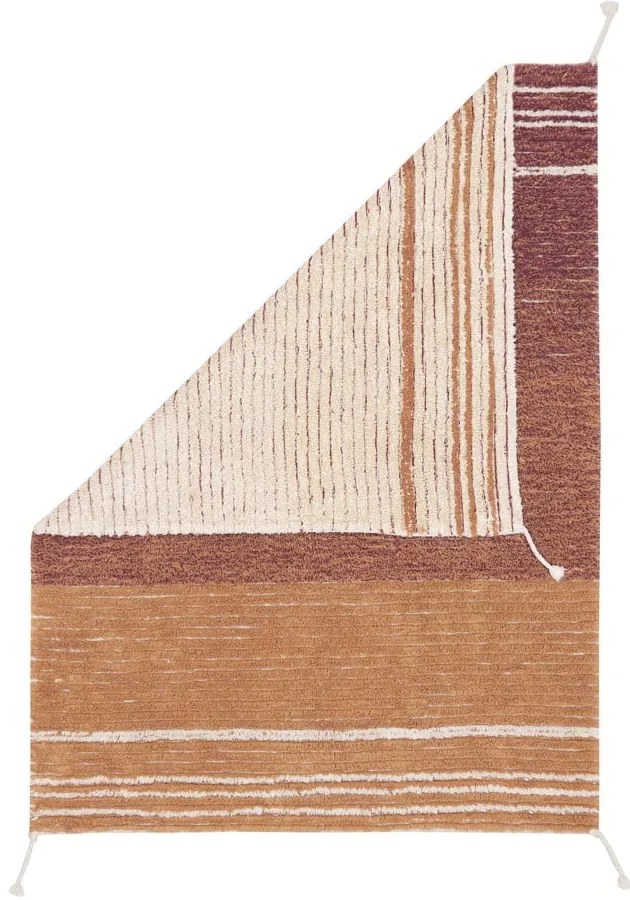 Ceglasty bawełniany dywan 170x240 cm Twin Toffee – Lorena Canals