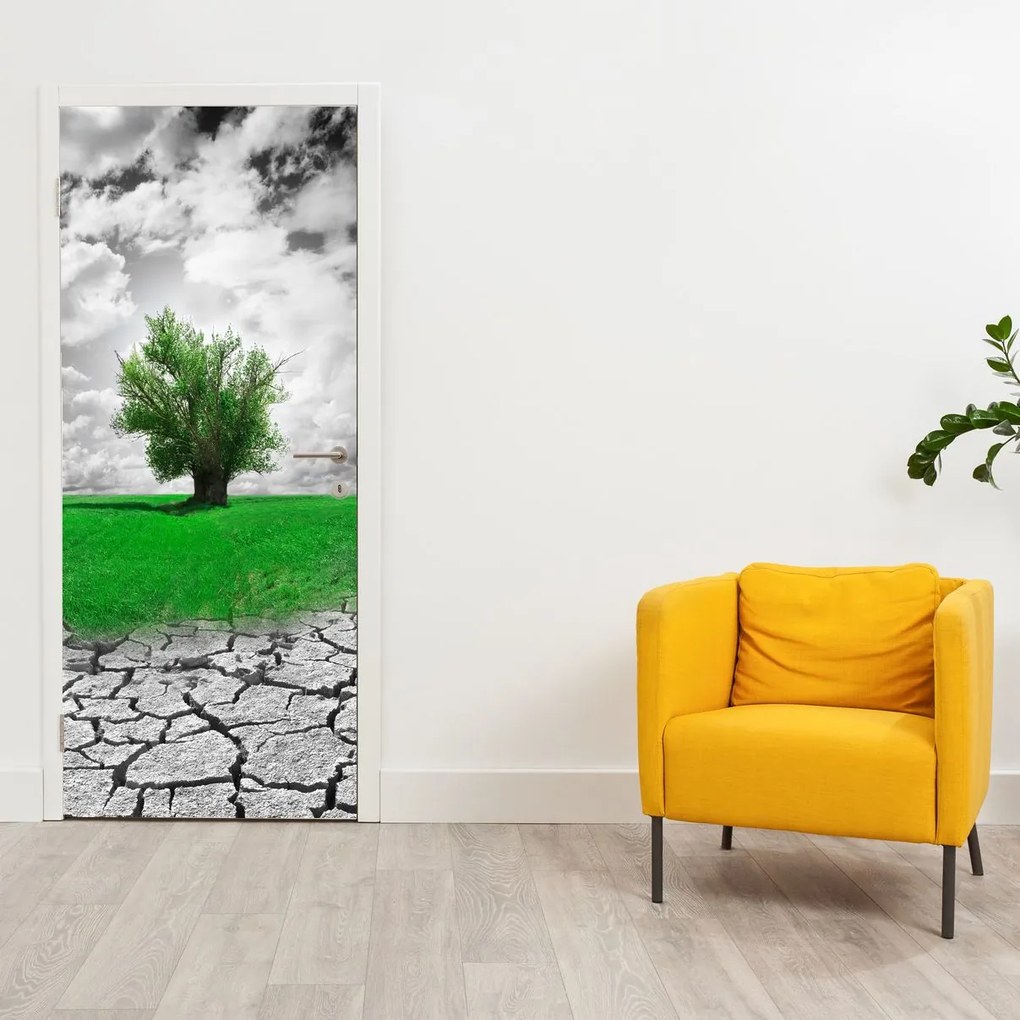 Fototapeta na drzwi - Kawałek natury w mieście (95x205cm)