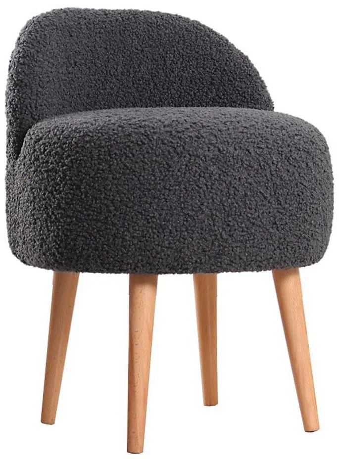 Taboret MIKI, średnica 46 cm, ciemnoszary