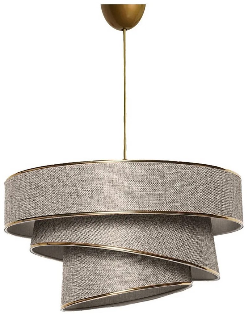 Lampa wisząca Couper - beżowa, złota