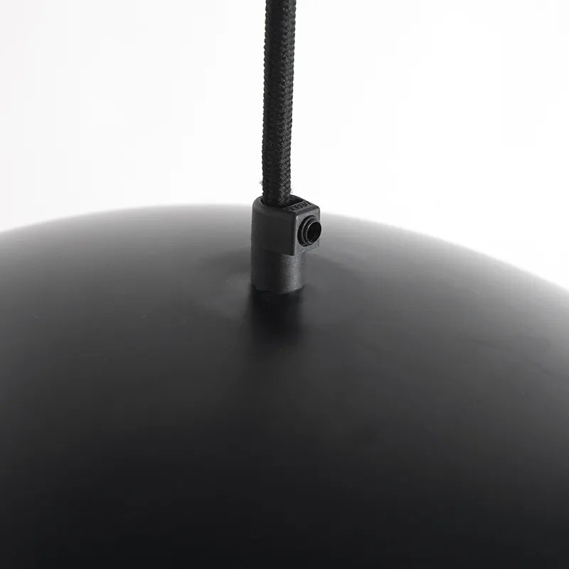Czarna lampa wisząca w stylu industrialnym ze złotem 50 cm - Magna Eco Nowoczesny Oswietlenie wewnetrzne