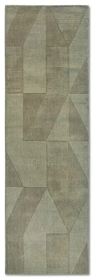 Zielony wełniany chodnik tkany ręcznie 80x250 cm Ursule – Villeroy&amp;Boch