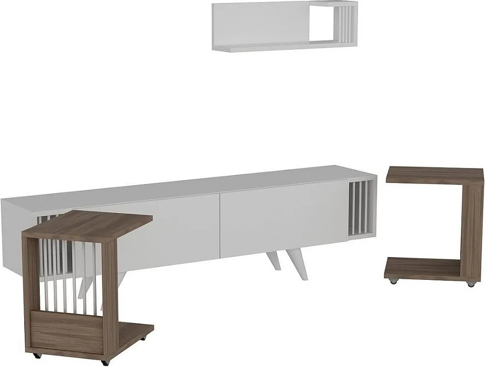 Szafka RTV - Leron - Nogueira Biały