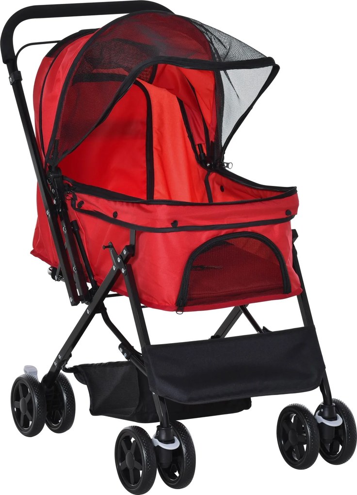 Outsunny Wózek dla Psa Składany Oxford Tkanina do 20kg | Aosom PL