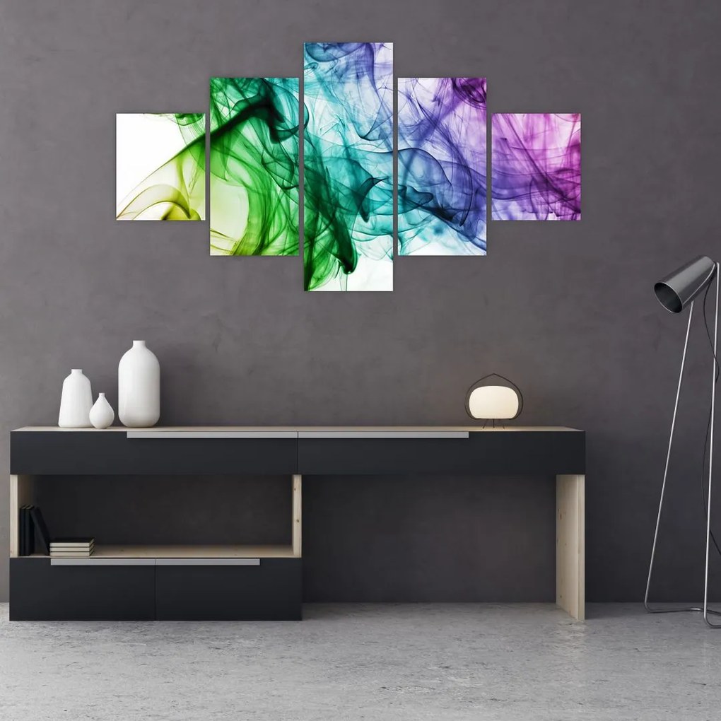 Obraz - kolorowy dym (125x70 cm)