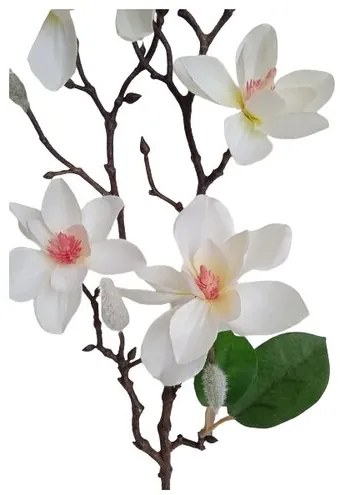 Sztuczna gałązka magnolii białej, 64 cm
