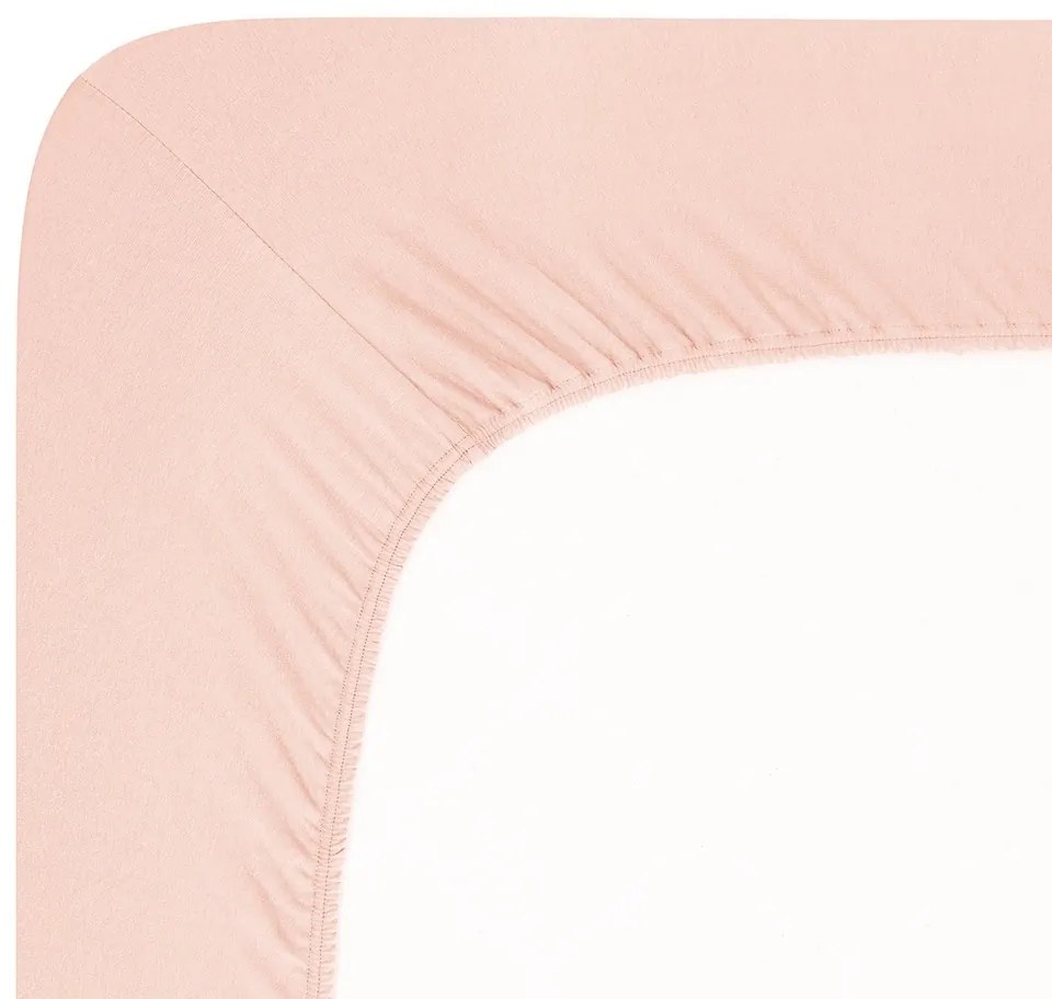 Prześcieradło 4Home Jersey Lycra pudrowy, 90 x 200 cm