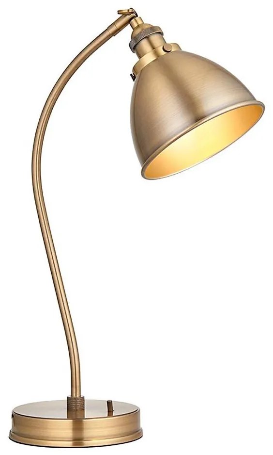 Endon 98747 - Lampa stołowa FRANKLIN 1xE14/7W/230V mosiądz