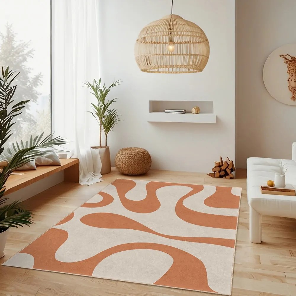 Pomarańczowy dywan odpowiedni do prania 160x230 cm Caramel Latte – Mila Home