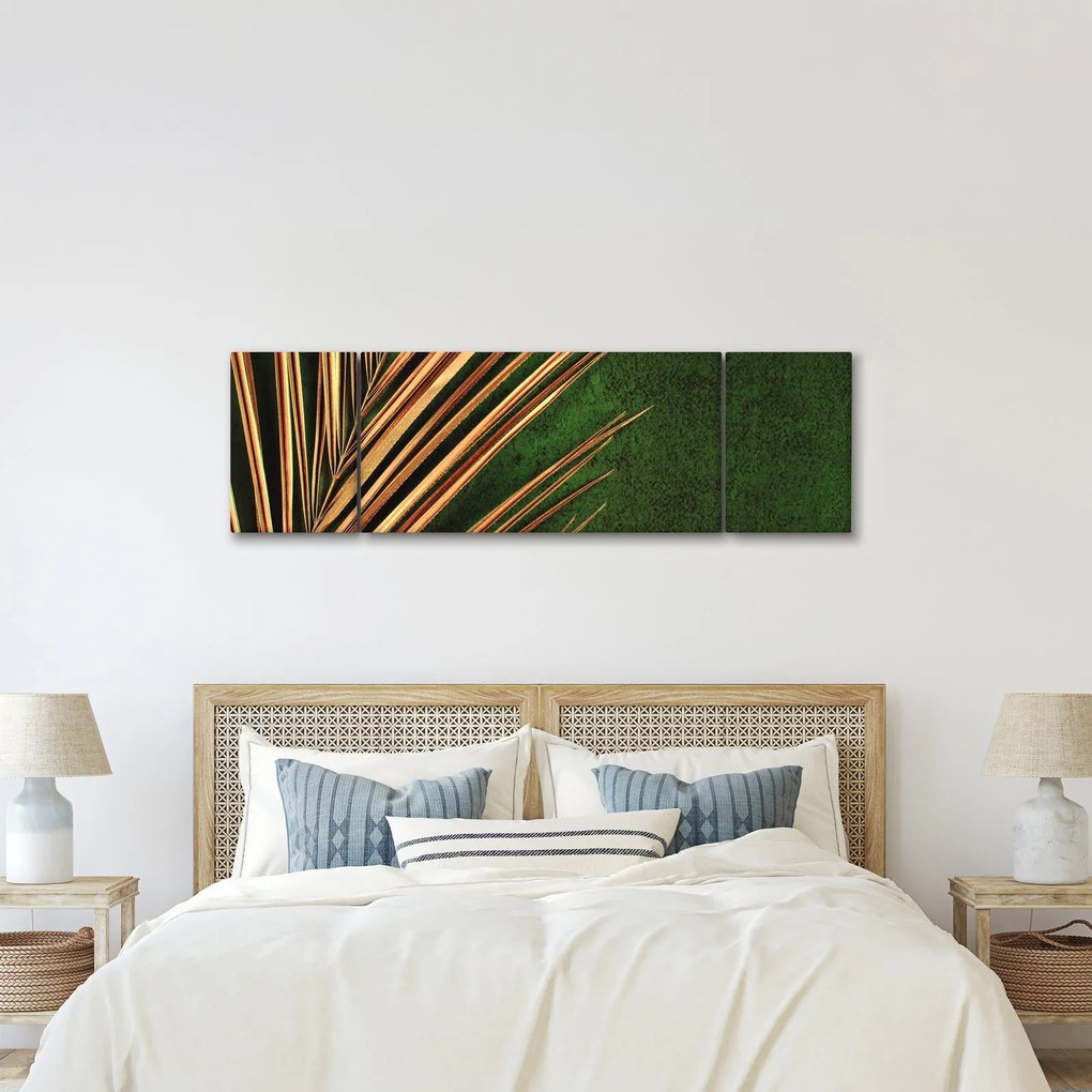 Obraz z liściem (170x50 cm)