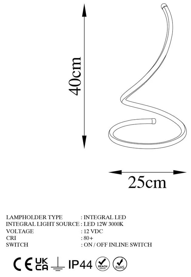 Lampa stołowa LED w kolorze złota (wysokość 40 cm) Yay – Opviq lights