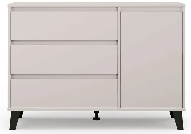 Kaszmirowa komoda ubraniowa z szafką i 3 szufladami D5-E92
