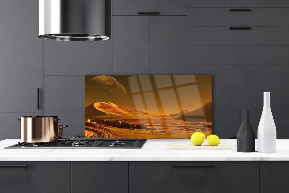 Szkło do Kuchni na Ścianę Gwieździste Niebo Nad Pustynią