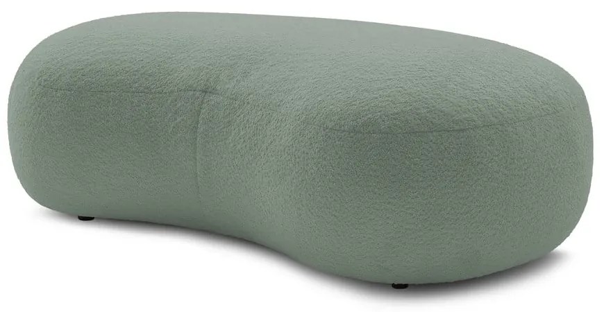 Jasnozielony podnóżek z materiału bouclé Saint-Germain – Bobochic Paris