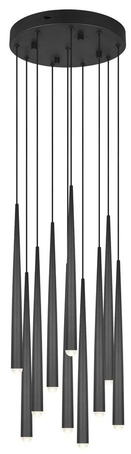 Czarna lampa wisząca LED ø 30 cm Cala – Trio Select