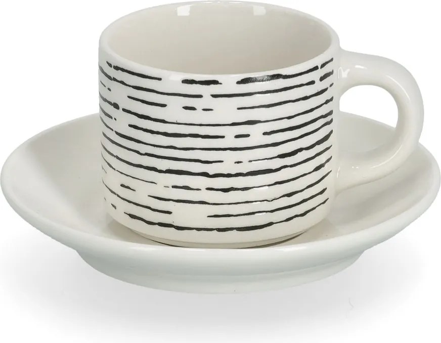 Zestaw filiżanek do espresso w geometryczne wzory, 70 ml