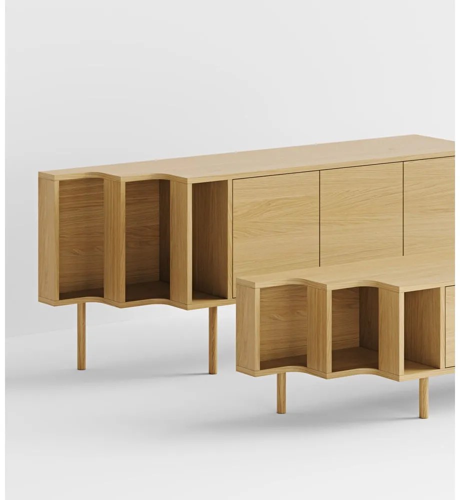 Szafka pod TV w dekorze dębu w naturalnym kolorze 189x50x44 cm Shift – Woodman