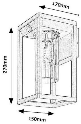 Rabalux 77086 zewnętrzna lampa ścienna z PIR Zernest