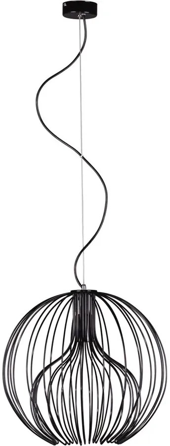 Czarna okrągła lampa wisząca loftowa - S541 D1-D57