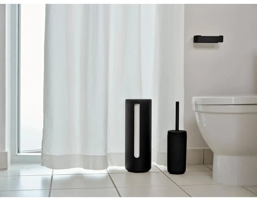 Czarny metalowy stojak na papier toaletowy Ume – Zone