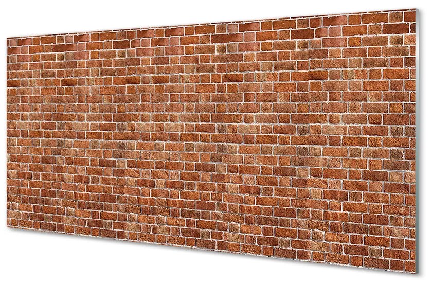 Szklany Panel Cegła mur vintage
