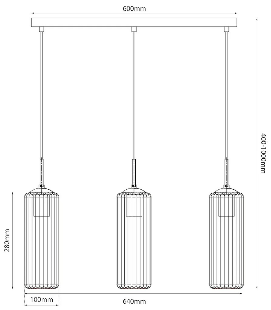 Lampa wiszaca Vesta 3xE27