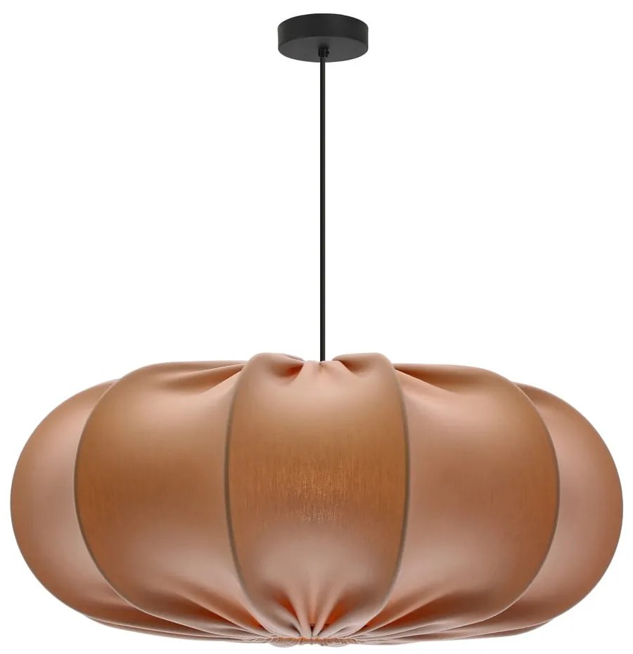 Beżowa lampa wisząca z tekstylnym kloszem ø 52 cm Cafee – Candellux Lighting