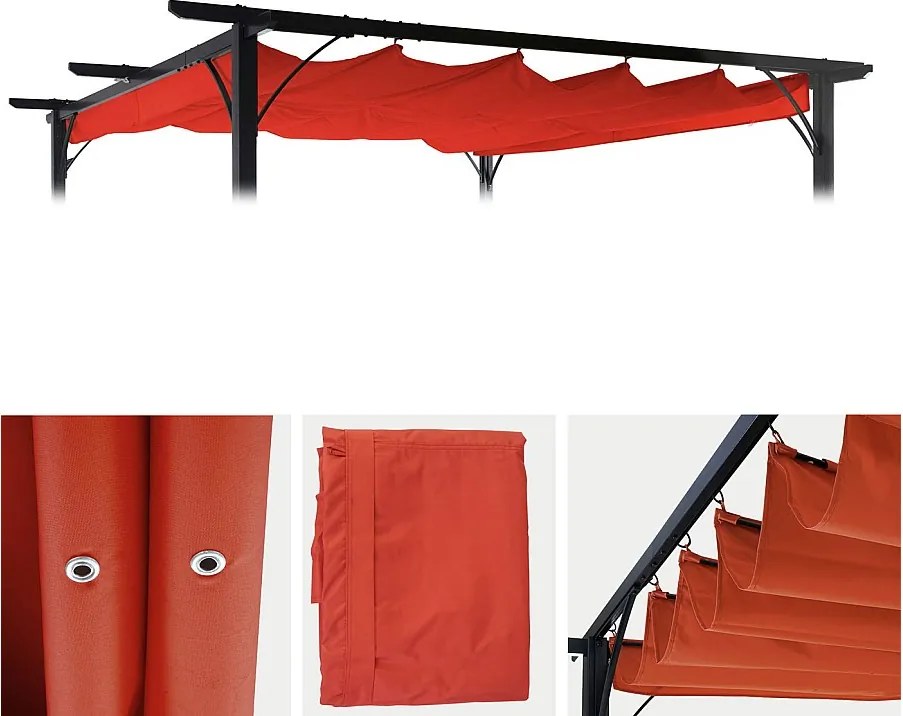 Wymienna pokrywa dachu pergoli MCW-C42,  terakota