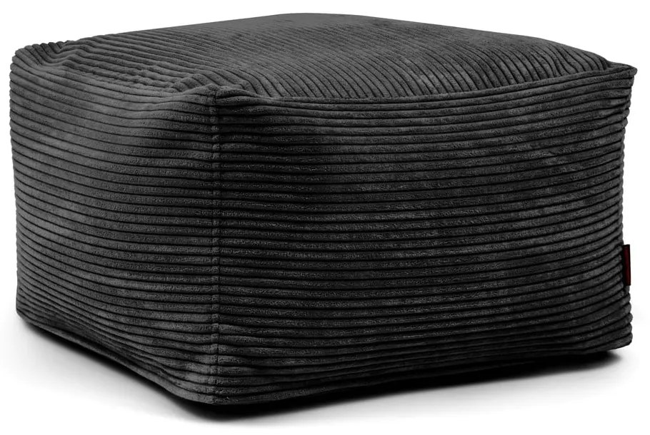 Czarny sztruksowy worek do siedzenia Softbox MooG – SLOWDOWN