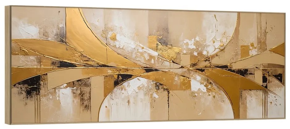 Obraz 150x60 cm Gold Abstraction