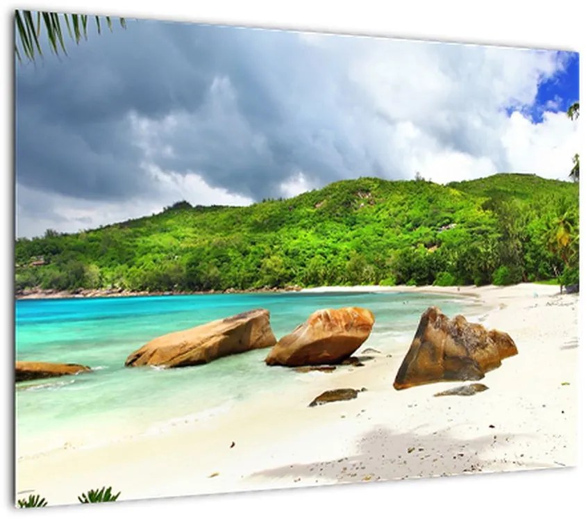 Obraz na szkle - Takamaka, Seszele (70x50 cm)