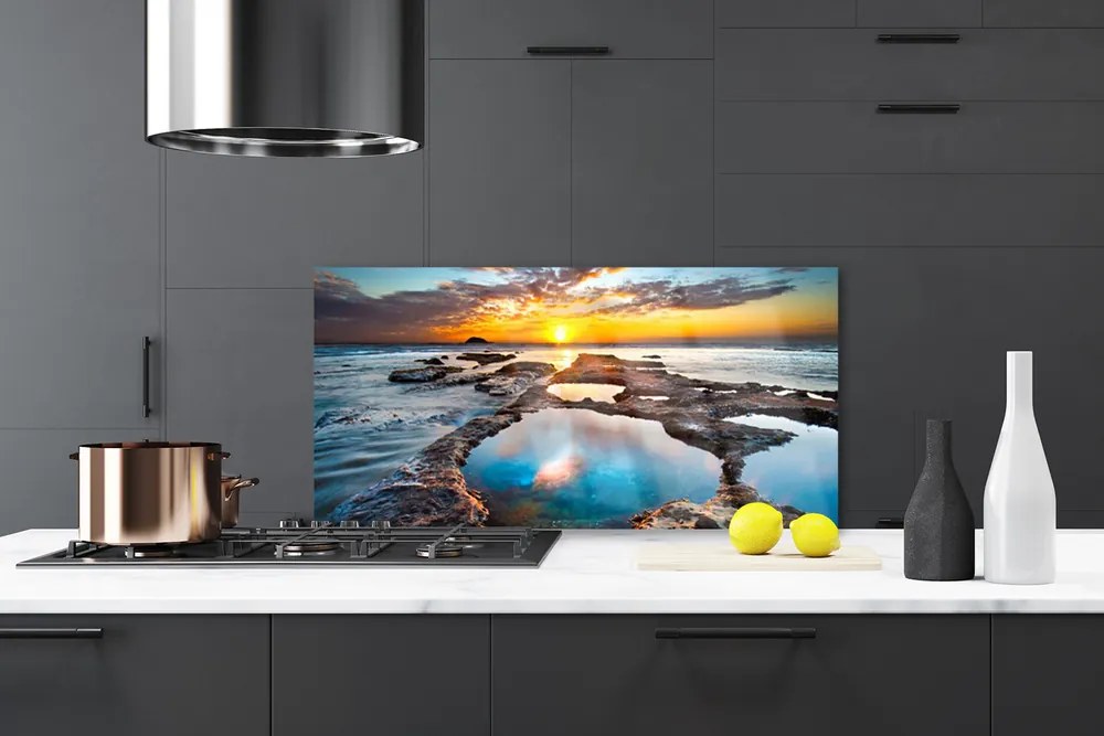 Panel Kuchenny Blask Słońca Na Morskiej Tafli