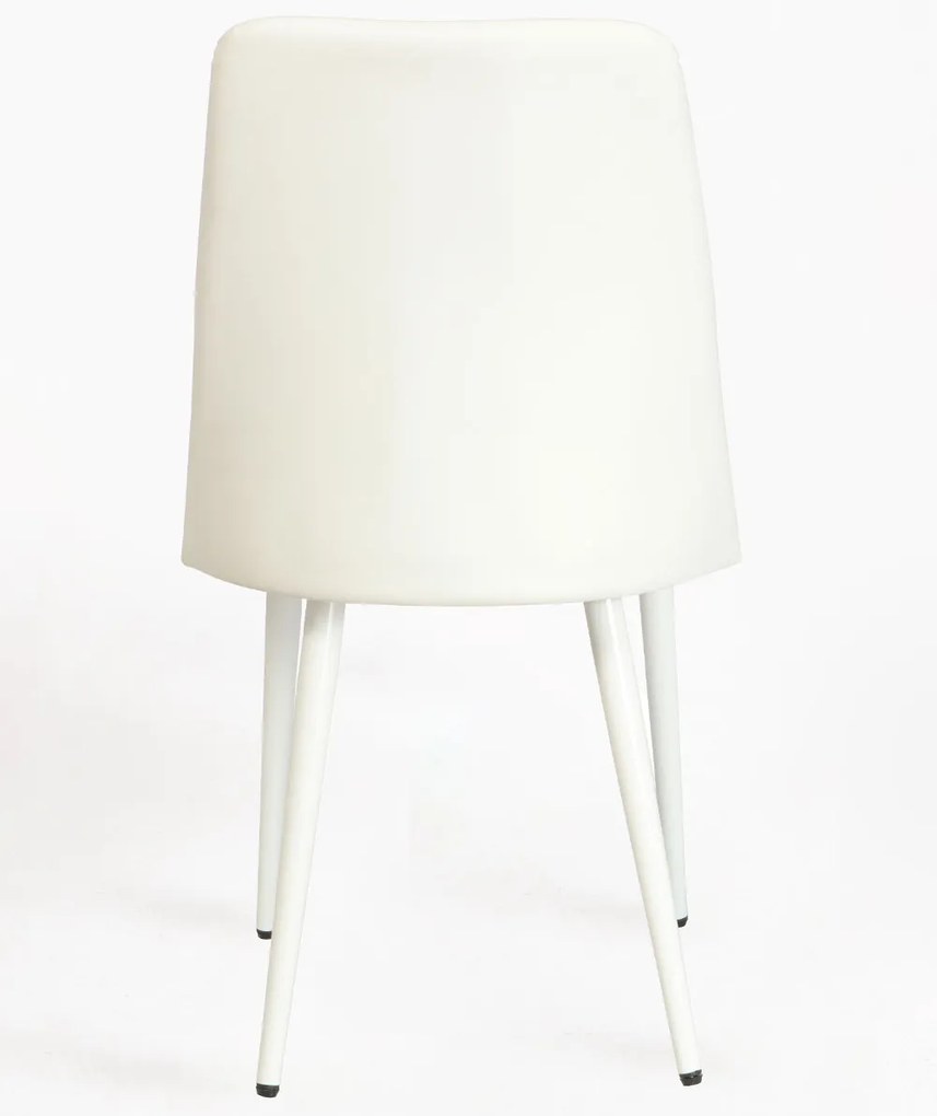 Zestaw 4 krzese ze skóry ekologicznej Vint