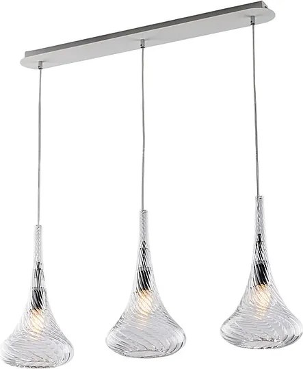 Szyna Nemesis Iron z przezroczystym szkłem Pyrex 3 światła dł. 75 x 10 BL280-BIN3-TR